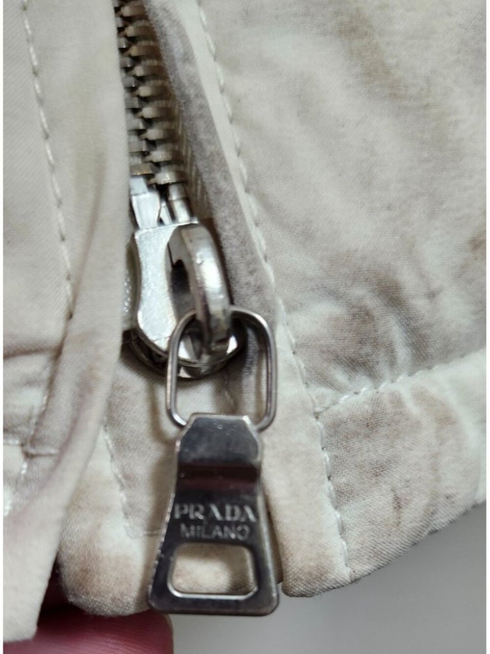 PRADA Sport Linea Rossa Gore-Tex Jacket Womens 42 White Real Fur Hood Nylon Coat - Picture 6 of 16